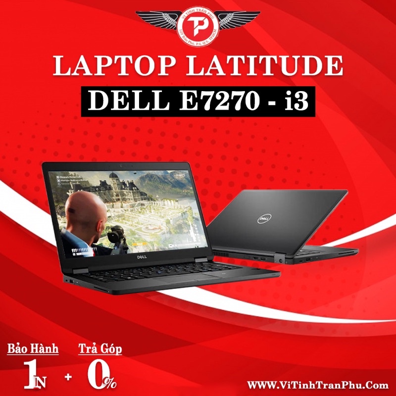 Laptop Xách Tay Dell Latitude E7270 Core I3 Cũ - Tặng Key Win &amp; Balo-Chuột