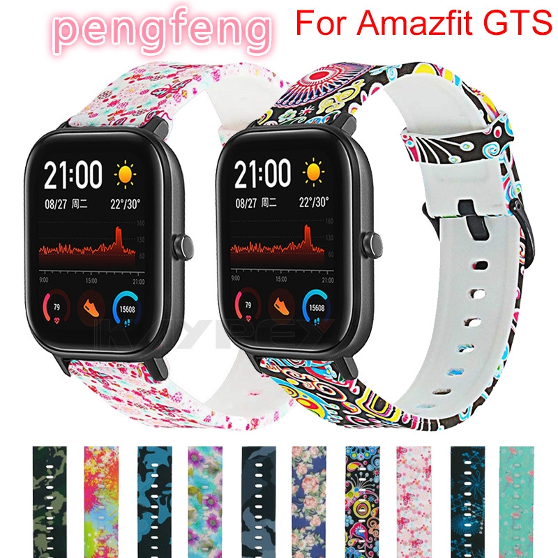 Dây Đeo Silicon Mềm Họa Tiết Rằn Ri Cho Đồng Hồ Thông Minh for Xiaomi Amazfit GTS / GTS 3 2 2e 2Mini