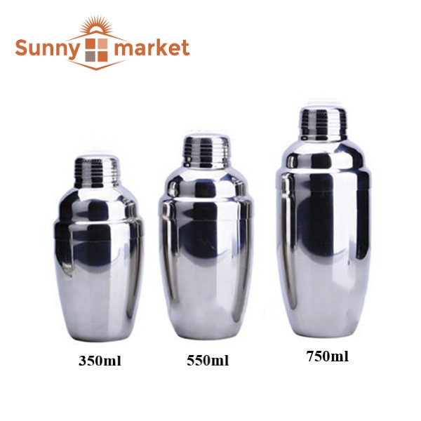 Bình lắc ly lắc cocktail shaker 350ml inox dày pha chế trà sữa, cocktail, café