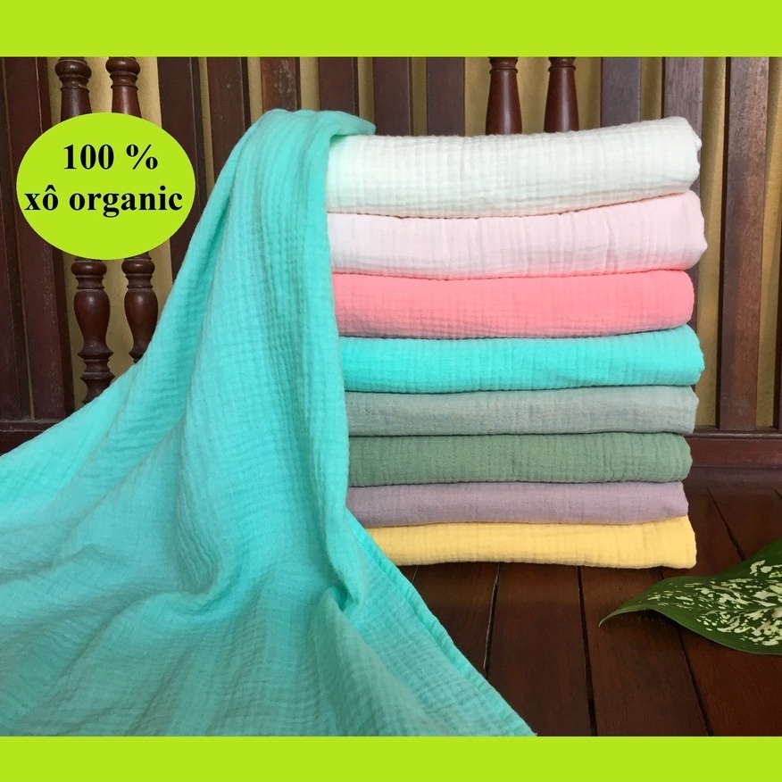 Khăn tắm xô Muslin cao cấp, màu pastel phong cách hàn quốc, khăn tắm đa năng cho bé.