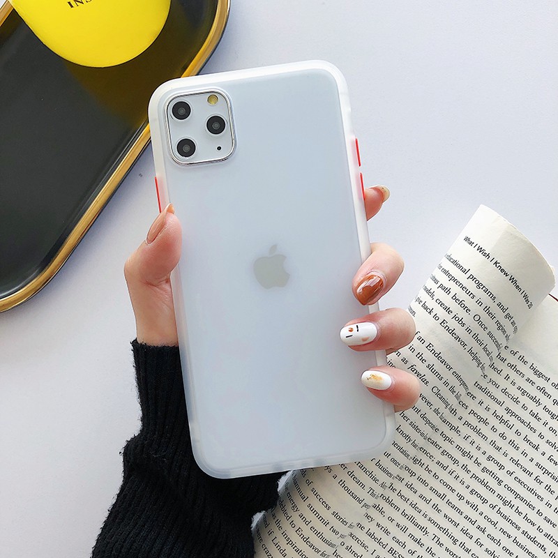 Ốp Lưng Iphone Nhám Mặt Mờ Siêu Dày Viền Màu 6/6s/6plus/6splus/7/8/7plus/8plus/x/xs/xs max/11/11promax - VinCase