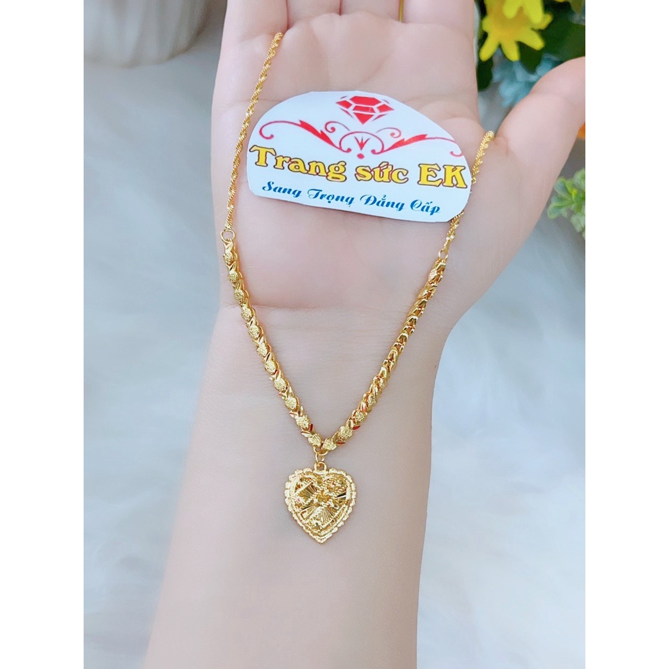 Dây chuyền cưới  mặt hoa đủ kiểu   chuẩn  24.k siêu đẹp