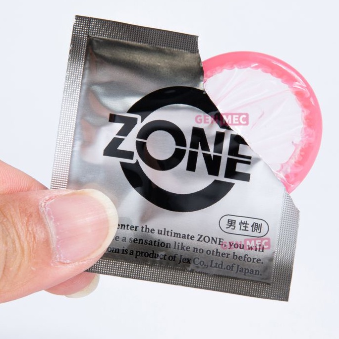 Bao cao su 0.01 Jex Zone Condom siêu mỏng trơn Nhật Bản - Hộp 1 cái