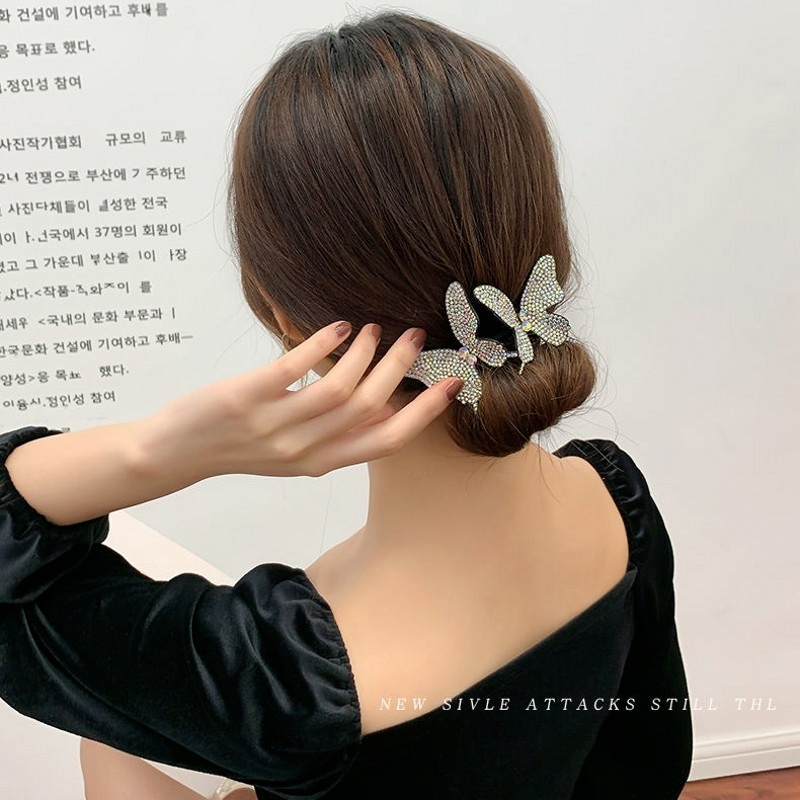 Dây Buộc Tóc Chiffon Đính Đá Hình Hoa Xinh Xắn