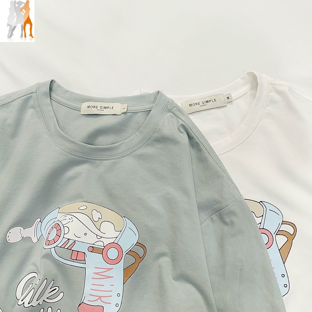 Áo thun nữ form rộng tay lỡ - Áo thun milk ammunition - T-shirt - 260920201009 | BigBuy360 - bigbuy360.vn