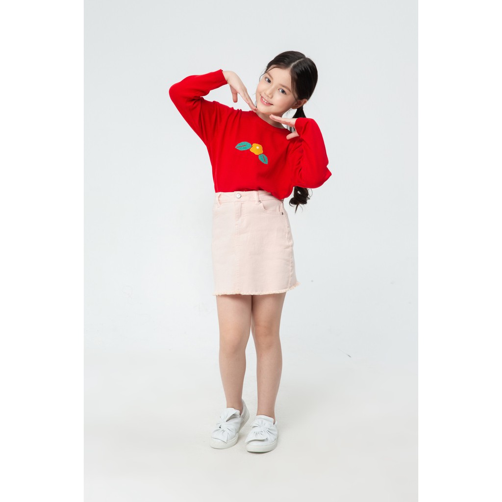 Chân váy bò chữ A bé gái IVY moda MS 32G0284