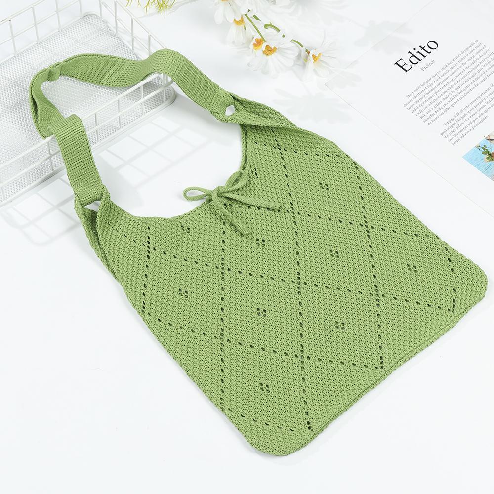 Túi Tote Đeo Vai Dệt Kim Cỡ Lớn Thời Trang Cho Nữ