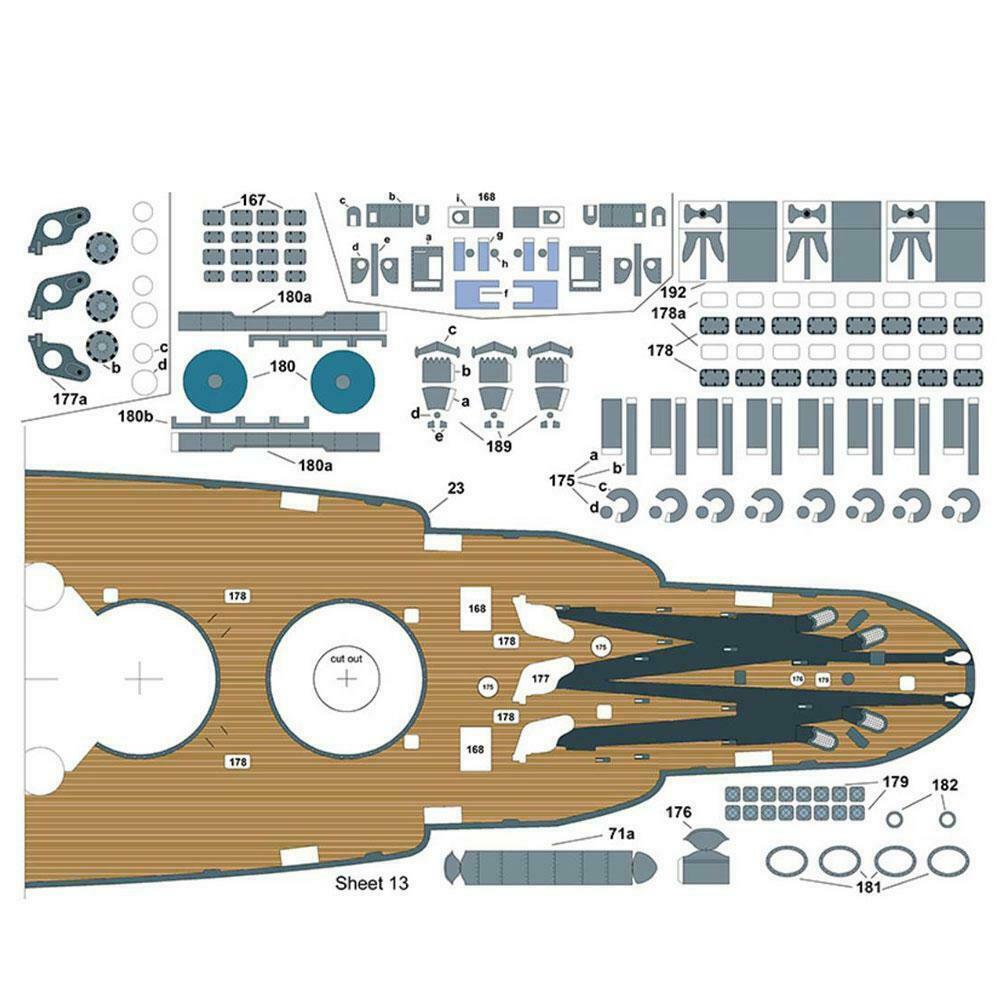 Mô Hình Máy Bay Chiến Đấu 3d Diy Tỉ Lệ 1: 250 Uss Arizona Bb-39