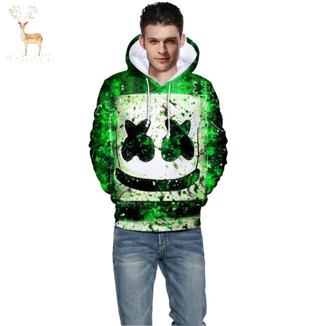 Áo Hoodie Tay Dài In Họa Tiết Marshmello 3d Thời Trang Cho Nam Và Nữ