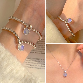 Vòng cổ choker mặt trái tim đính đá đơn giản cho nữ