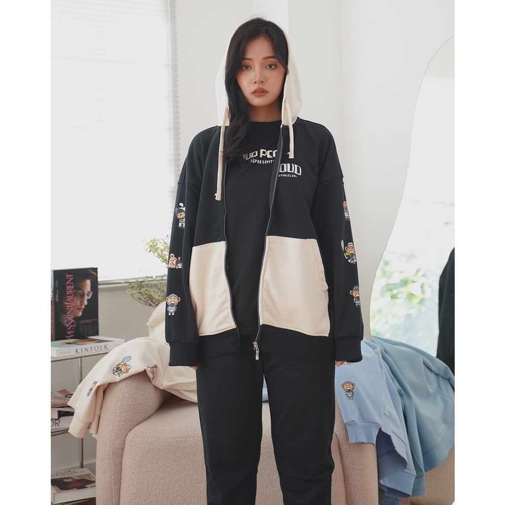 Áo zipper hoodie LOUD®  "MOVING" Collection - Black