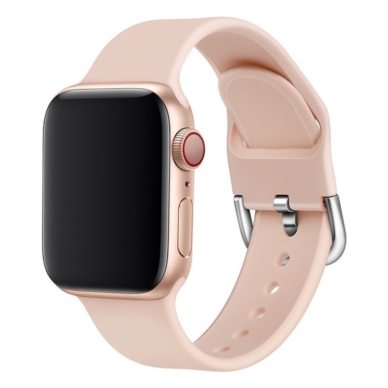 Dây đeo silicon thay thế màu kẹo thích hợp cho đồng hồ thông minh Apple Watch 42mm 38mm 44mm 40mm Series 6 SE 5 4 3
