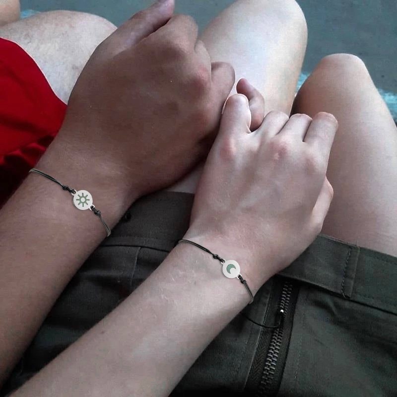 Vòng Tay Tình Bạn Mặt Ghép Hình Trái Tim