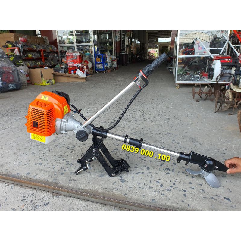 Máy chạy thuyền xuồng  52cc , Máy cắt cỏ chạy ghe xuồng. Động cơ chạy thuyền phao.Thuyền Hơi