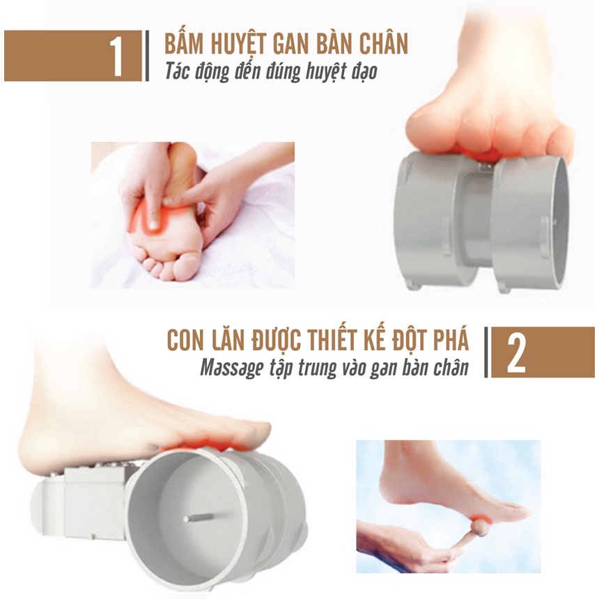 Combo Đệm Massage OKIA eMove Lite + Máy Massage Chân OKIA eMiracle