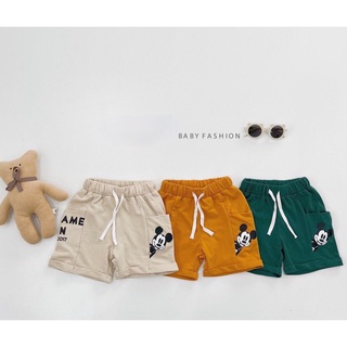Quần Đùi Bé Trai, Bé Gái Chất Cotton In Hình Mickey BM15