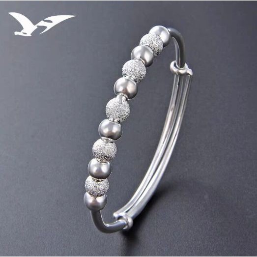 Vòng Tay Nữ hạt Chuyển Mạ Bạc Cao cấp