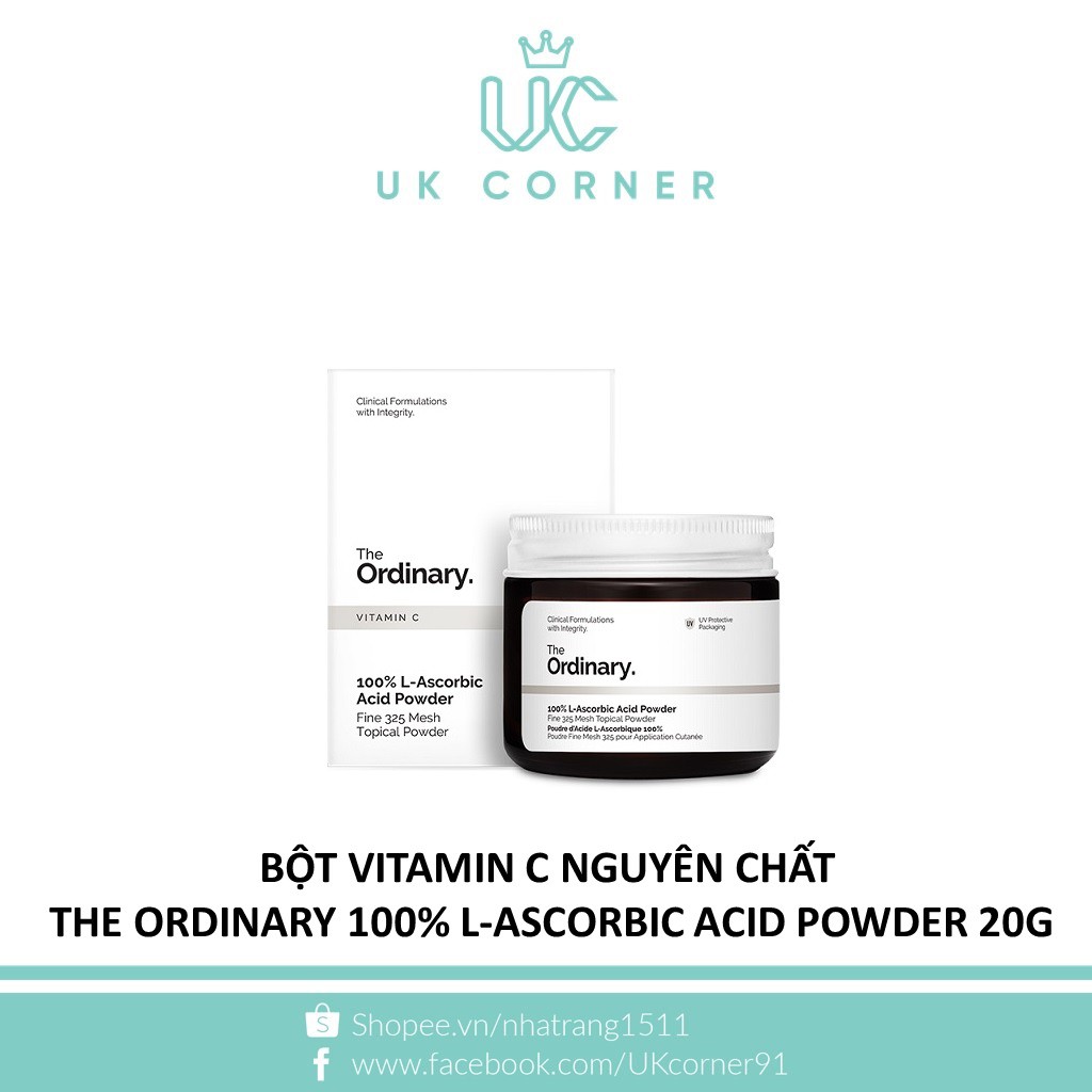 Bột Vitamin C The Ordinary 100 LAscorbic Acid Powder 20g Shopee