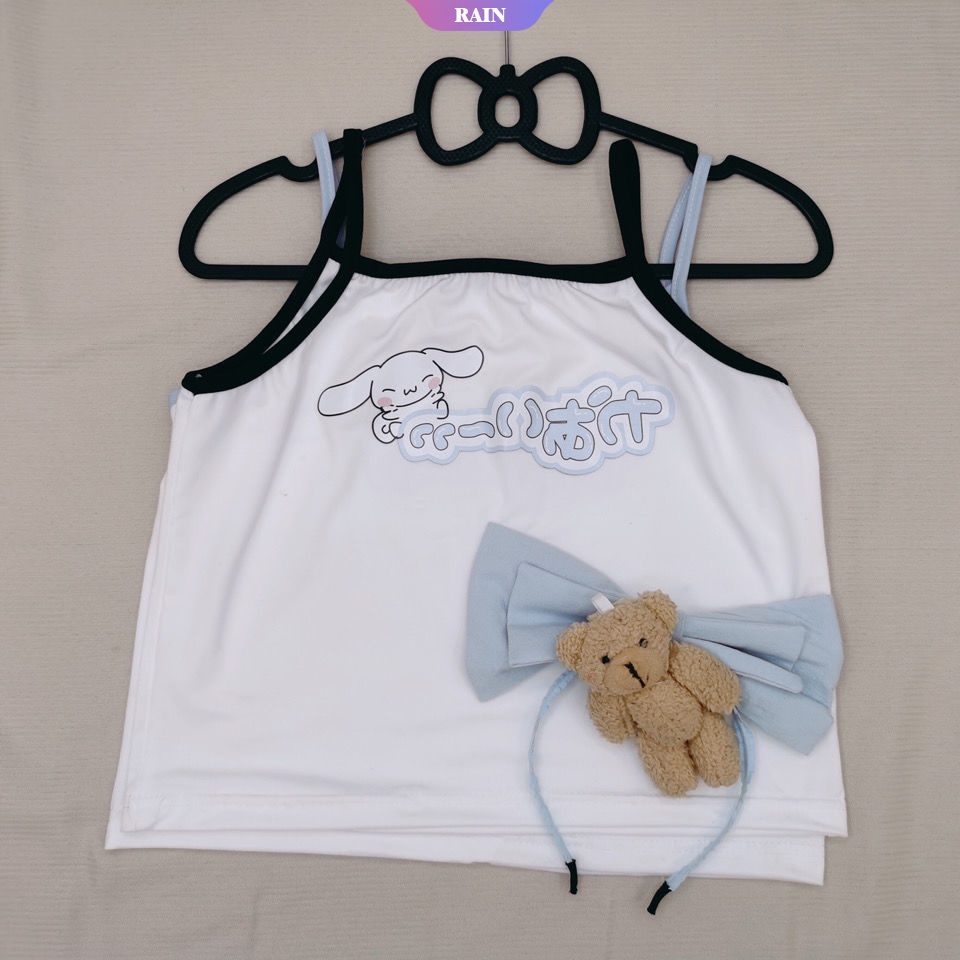Áo Hai Dây In Họa Tiết Hoạt Hình Cinnamoroll Thời Trang Mùa Hè Dành Cho Bé Gái