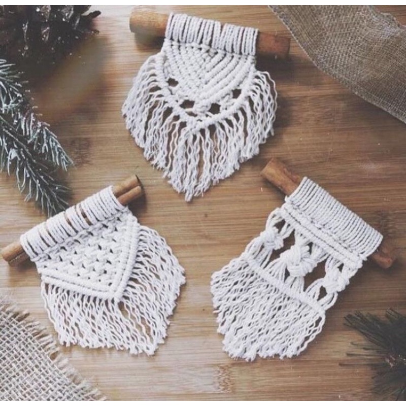 Macrame mini trang trí, decor phòng cực yêu