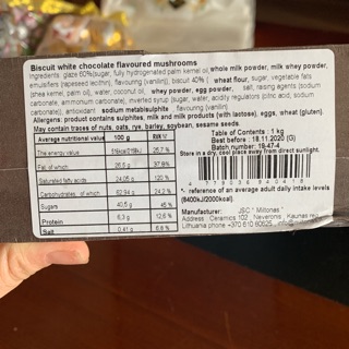BÁNH QUY NẤM SOCOLA Balan (1 hộp 1 kg) ( date 11/2020)