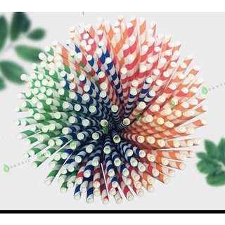 Ống hút giấy 6 * 197 ( gói 100 ống).