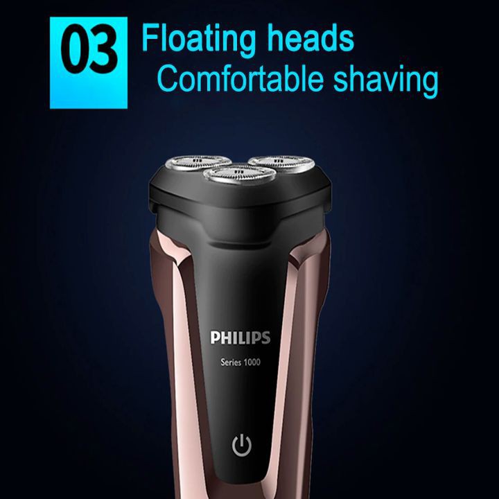 Máy cạo râu khô và ướt lưỡi tự mài cao cấp thương hiệu Philips S1060 - Hàng Nhập Khẩu