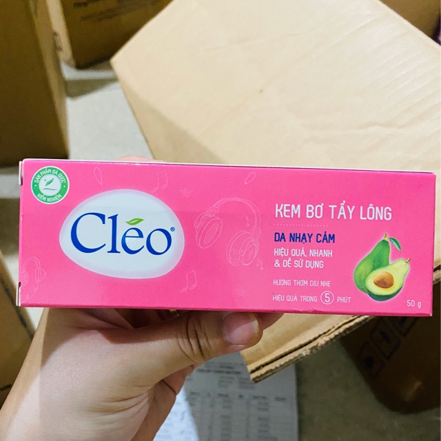 Kem tẩy lông Cleo Avocado dành cho da nhạy cảm 50g-Hồng