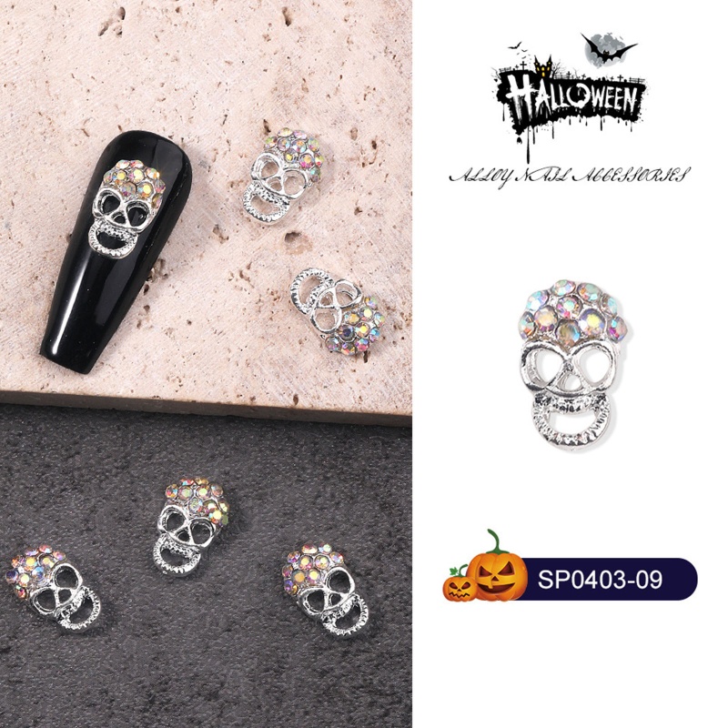 Set 100 Phụ Kiện Trang Trí Móng Tay Nghệ Thuật Dịp Halloween