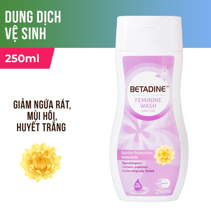 Dung dịch vệ sinh phụ nữ Betadine bảo vệ dịu nhẹ chai 250ml