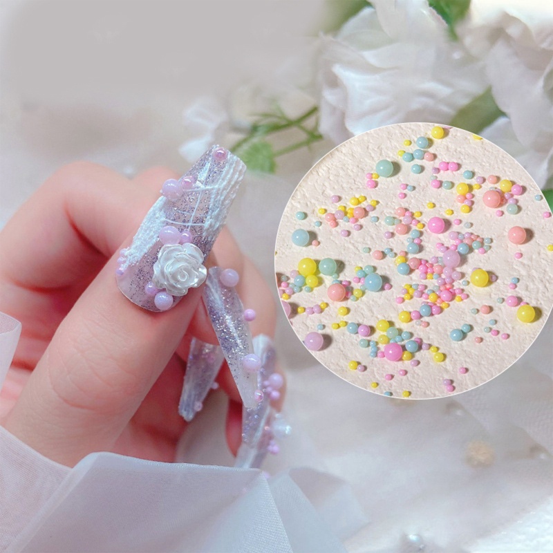 Hộp Hạt Tròn Màu Vàng Đồng Chuyên Dụng Cho Trang Trí Móng Tay / Điện Thoại