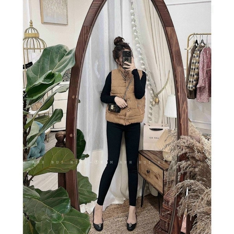 áo phao gile nhung túi kéo khoá | BigBuy360 - bigbuy360.vn