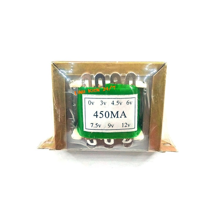 Biến Áp 450mA - Điện Áp Ra 0V, 3V, 5V, 6V, 7.5V, 9V, 12V