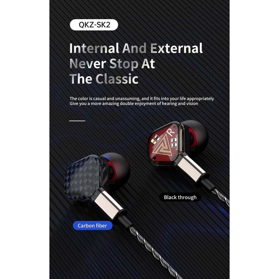 Tai Nghe Nhét Tai Chơi Game Có Dây Qkz Sk2