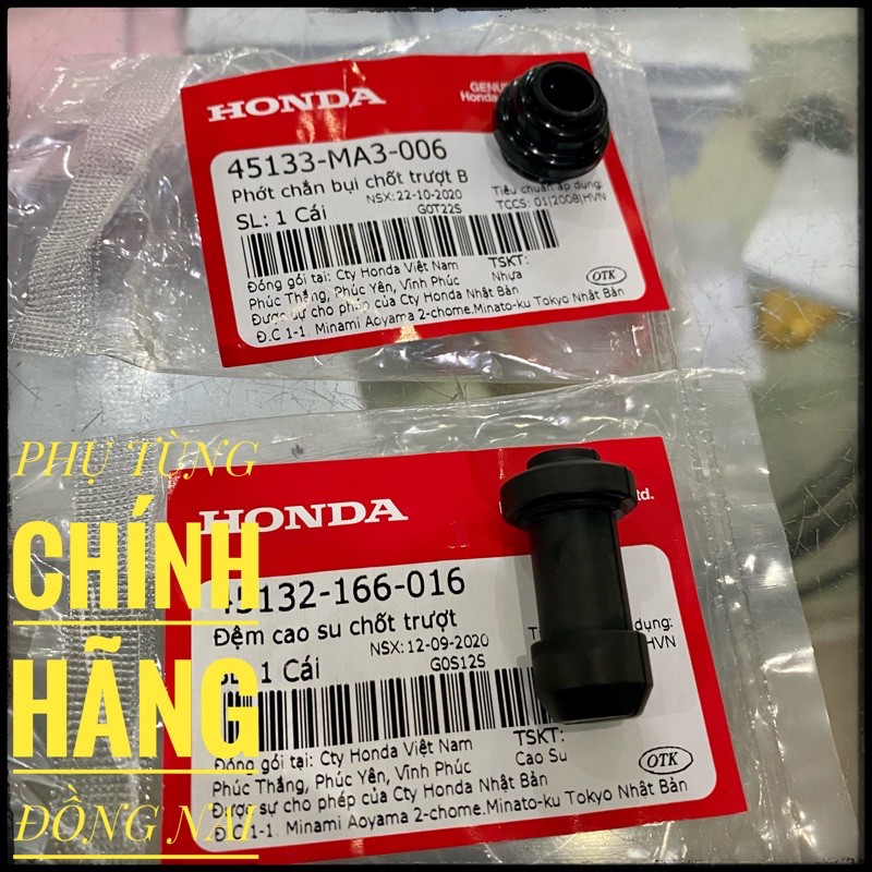 BỘ PHỚT CAO SU CHỐT TRƯỢT THẮNG ĐĨA ZIN DÙNG CHO HẦU HẾT CÁC DÒNG XE HONDA THẮNG ĐĨA CHÍNH HÃNG HONDA