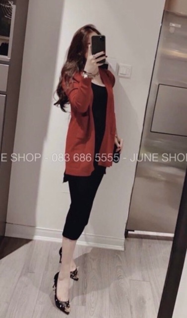 Áo khoác cardigan dài hai túi hàng cao cấp!