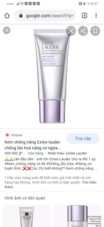 Kem chống nắng Esteelauder sản phẩm chống nắng tuyệt vời SPF 50 PA -+++