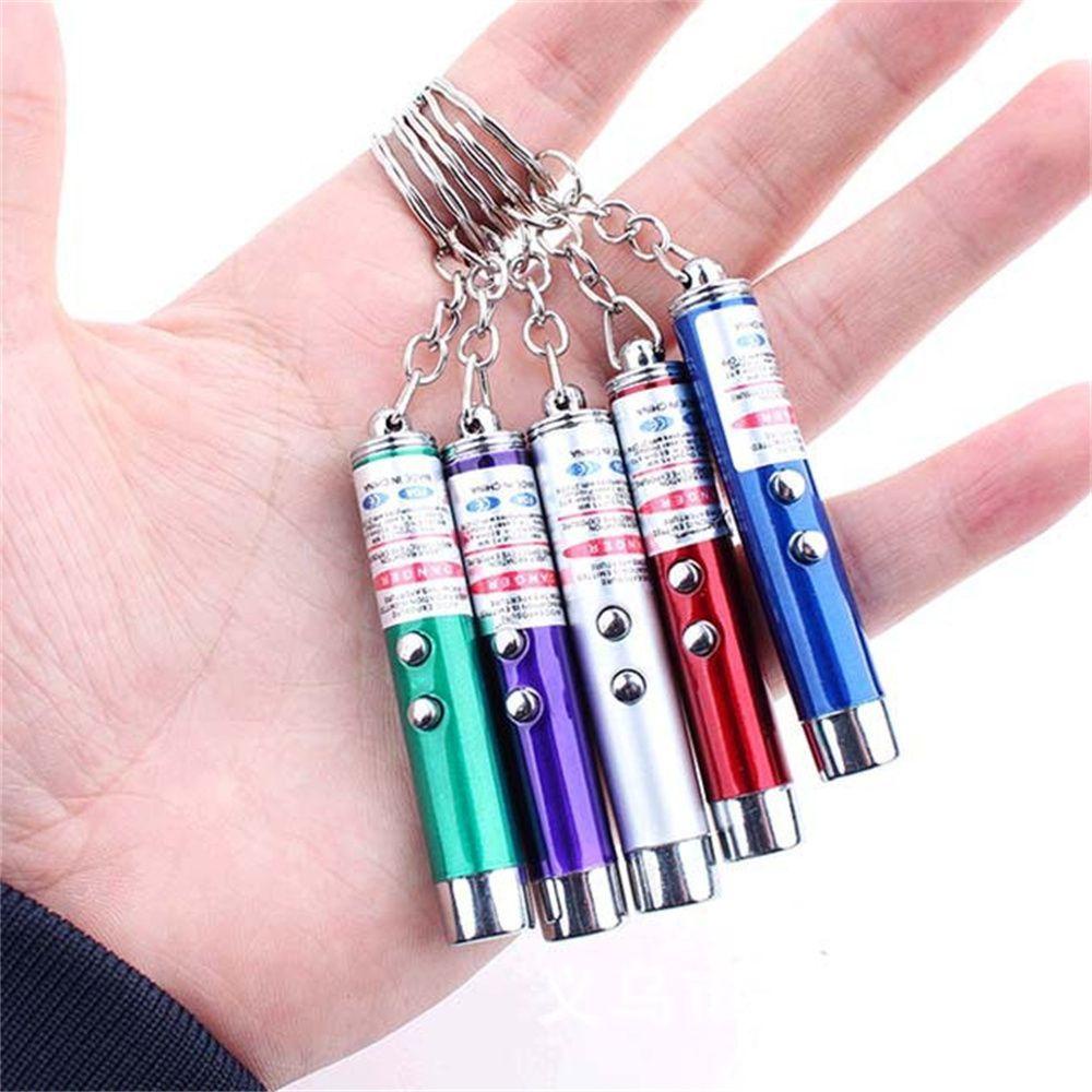 Móc Khóa Đèn Pin 2 Trong 1 Tạo Hình Mèo Sáng Tạo