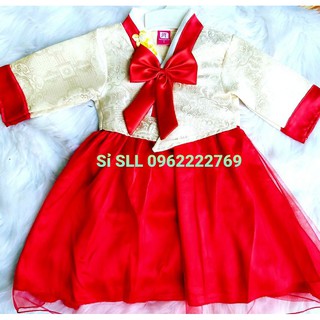 9-26kg Set Bộ Hanbok Hàn Quốc Gấm Lụa Cho Bé Gái.