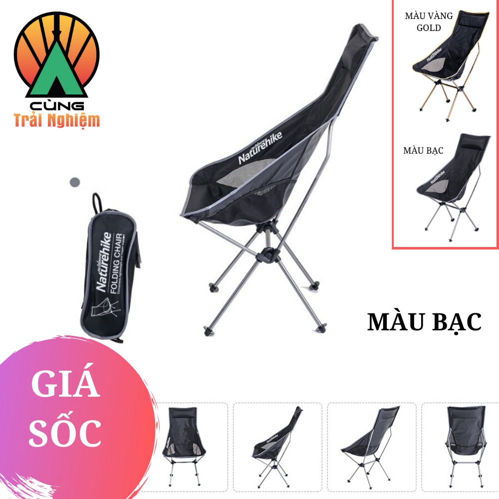 [CHÍNH HÃNG] Ghế Dã Ngoại Câu Cá Du Lịch Picnic Gấp Gọn Cầm tay Siêu Nhẹ NatureHike NH17Y010-L