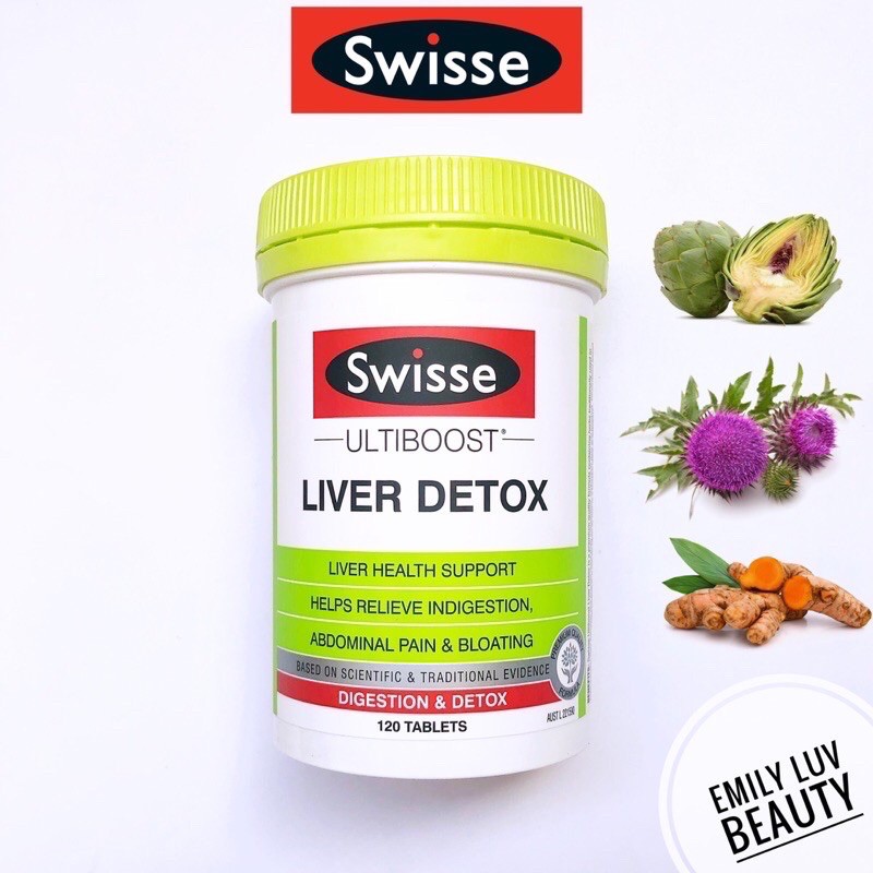 Viên uống thải độc gan Swisse liver detox 120v úc