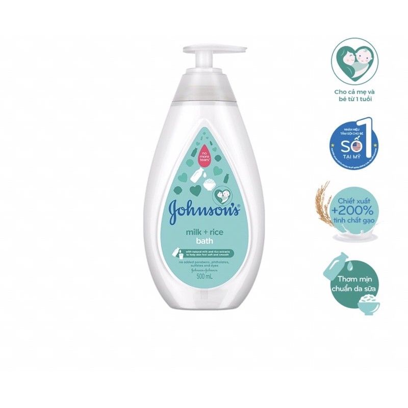 Sữa tắm Johnson's Baby chứa sữa & gạo 500ml