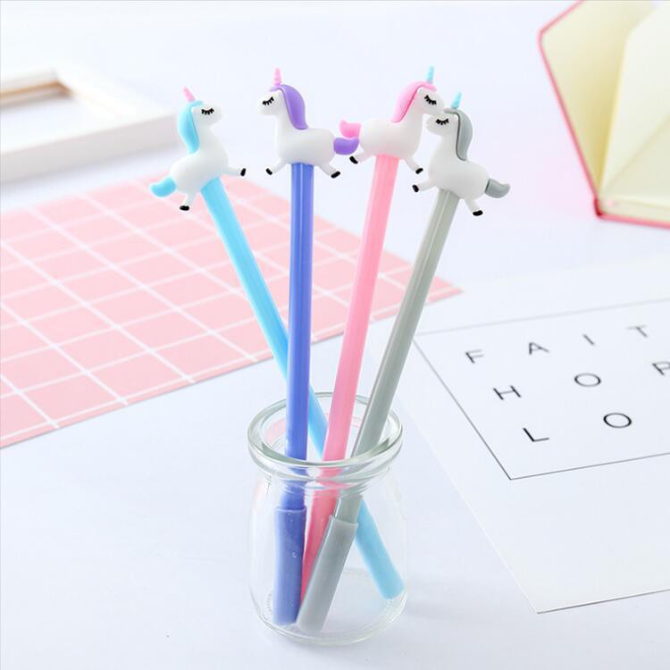 Bút bi cute mực đen hình Kỳ lân/ Ngựa một sừng Pony ngòi 0.5mm xinh xắn BMBooks