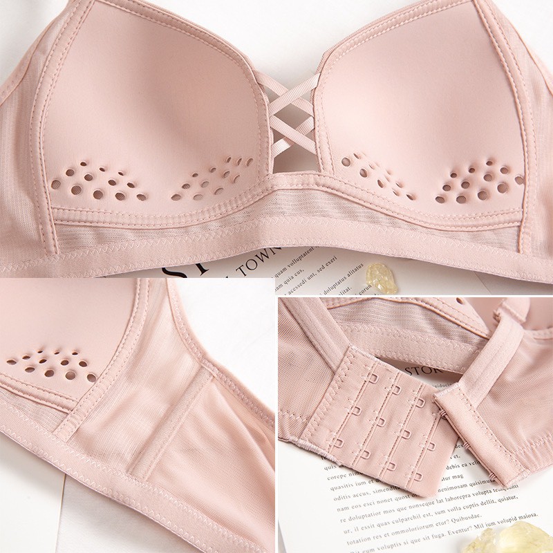 Áo ngực nữ không gọng su mút mỏng, áo lót nữ thông hơi mặc thoải mái JOCOSI A195