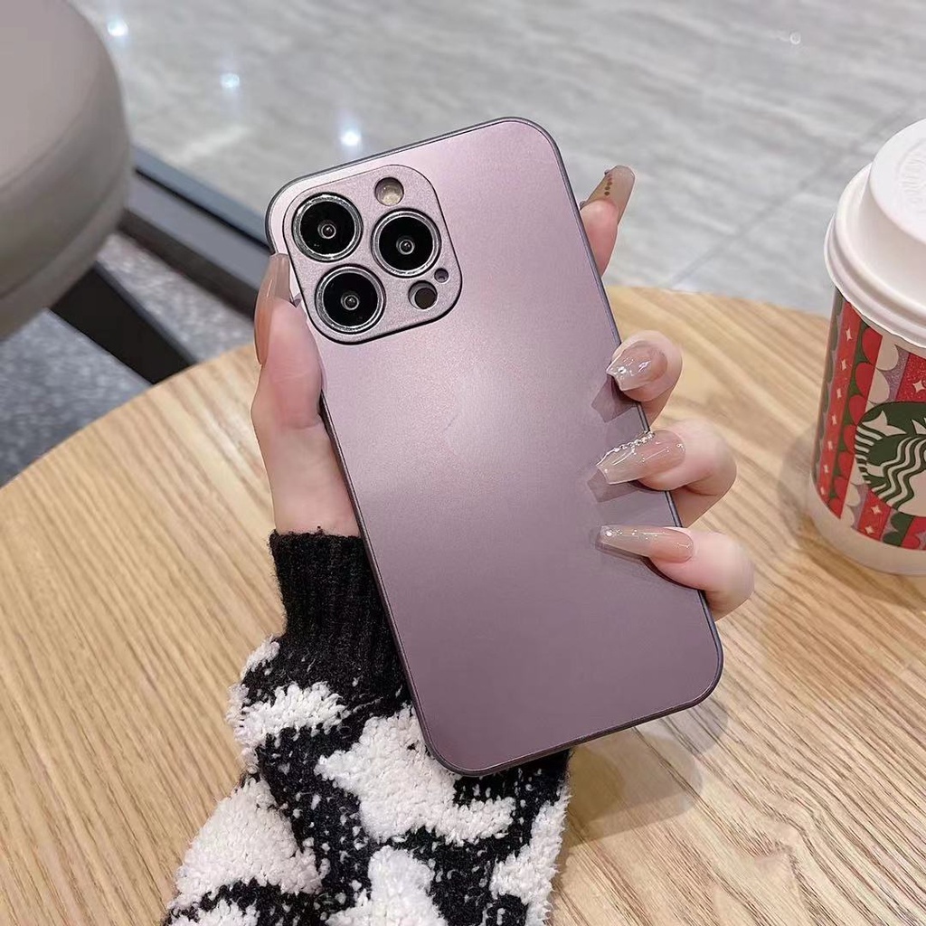 Ốp điện thoại kính cường lực mặt nhám cho IPhone 11 13 Pro Max 7P 8Plus ipx Xr Xs Max 11 12Pro MAX i12 11Pro Max XR