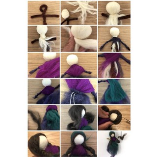 [HỒNG-ĐỎ] Len chọc - Needle Felting