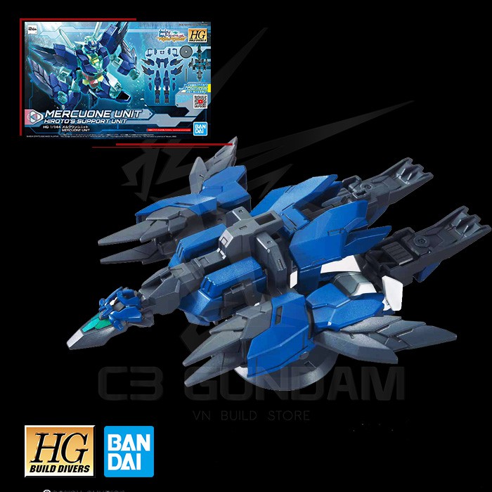 MÔ HÌNH GUNDAM BANDAI HG GUNDAM HGBD:R 017 1/144 GUNDAM MERCUONE UNIT BUILD DIVER RISE