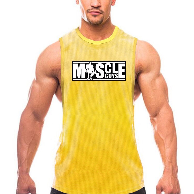 Áo Ba Lỗ Lưới Nhanh Khô Tập Thể Hình Thể Hình Thời Trang Mới Cho Nam