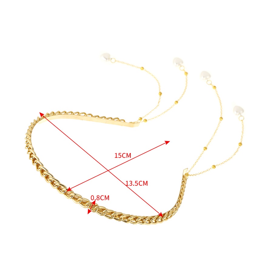 Băng Đô Dây Xích Kim Loại Vàng Phong Cách Hàn Quốc