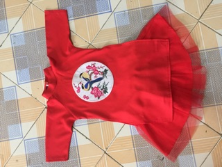 Áo dài cách tân cho bé gái, ( ảnh thực )